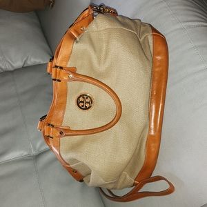 Tory Burch York Straw buckle tote